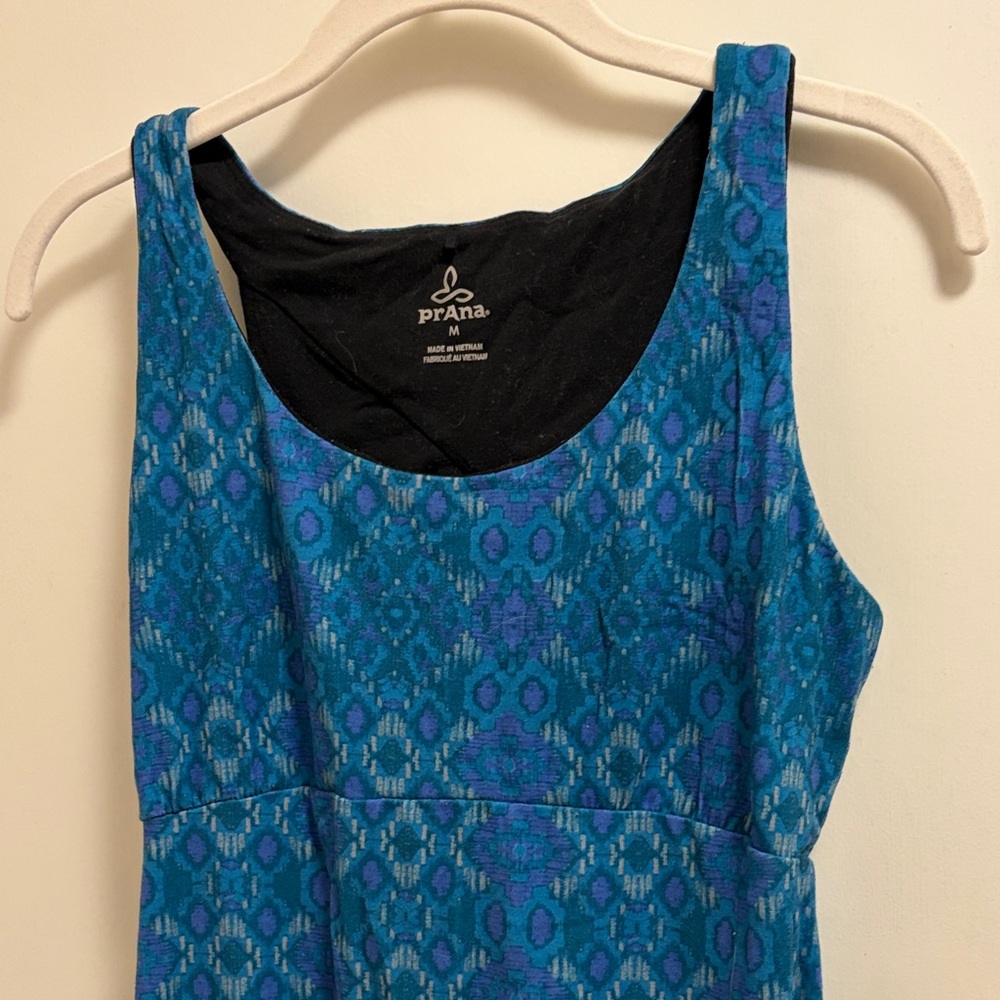 PrAna Teal Patterned Midi Dress - Picture 2 of 5